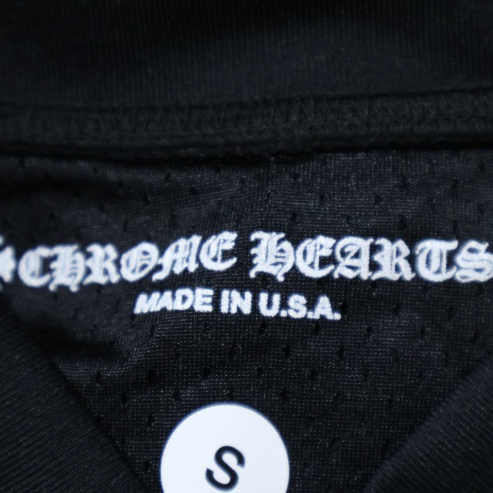 CHROME HEARTS(クロムハーツ) MESH WARM UP JERSEY メッシュ バーシティー ジャージー CHプリントメッシュ 長袖Tシャツカットソー ブラック