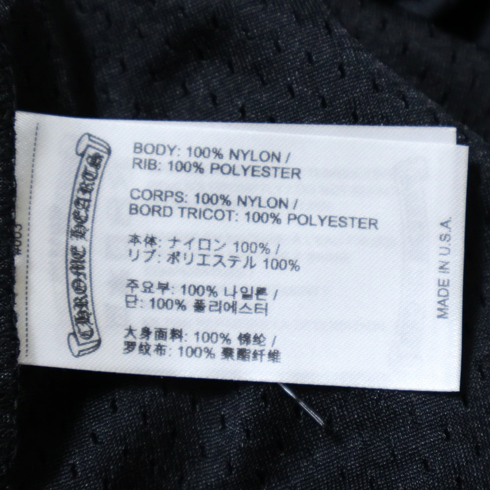 CHROME HEARTS(クロムハーツ) MESH WARM UP JERSEY メッシュ バーシティー ジャージー CHプリントメッシュ 長袖Tシャツカットソー ブラック