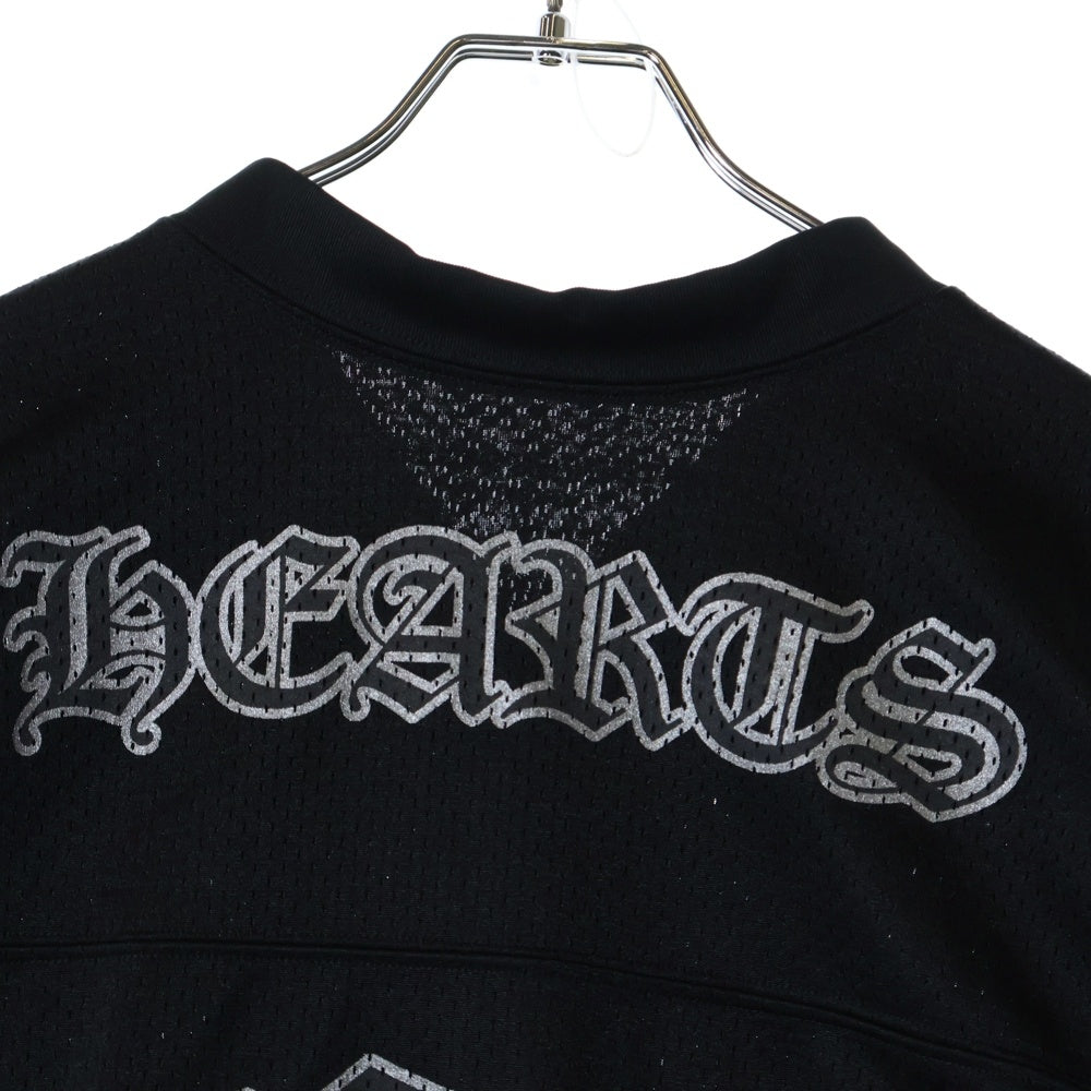 CHROME HEARTS(クロムハーツ) MESH WARM UP JERSEY メッシュ バーシティー ジャージー CHプリントメッシュ 長袖Tシャツカットソー ブラック