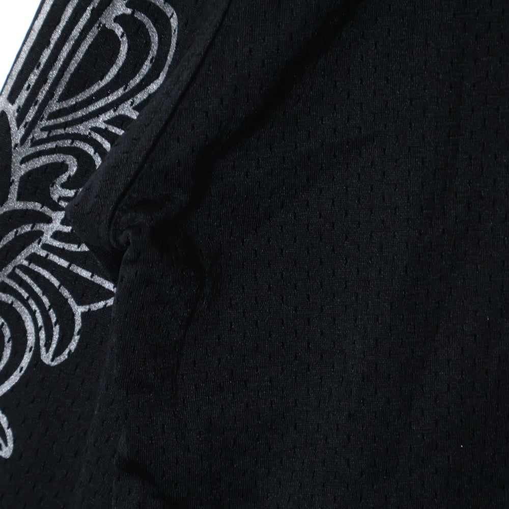 CHROME HEARTS(クロムハーツ) MESH WARM UP JERSEY メッシュ バーシティー ジャージー CHプリントメッシュ 長袖Tシャツカットソー ブラック