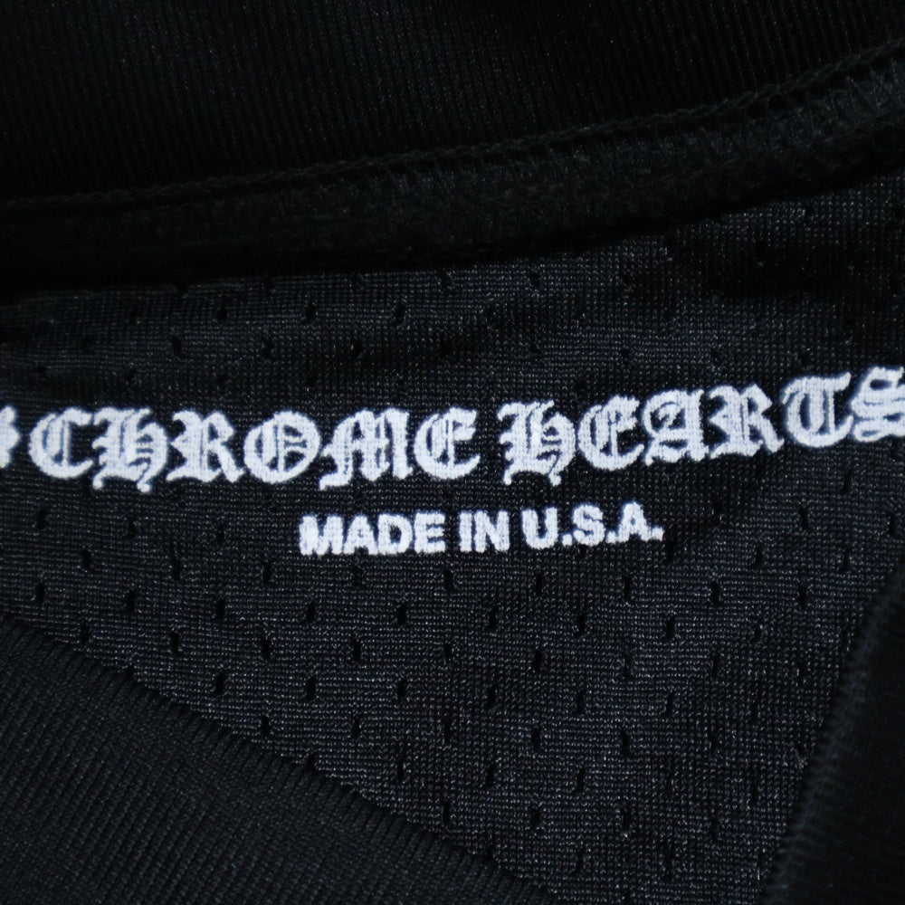 CHROME HEARTS(クロムハーツ) MESH WARM UP JERSEY メッシュ バーシティー ジャージー CHプリントメッシュ 長袖Tシャツカットソー ブラック