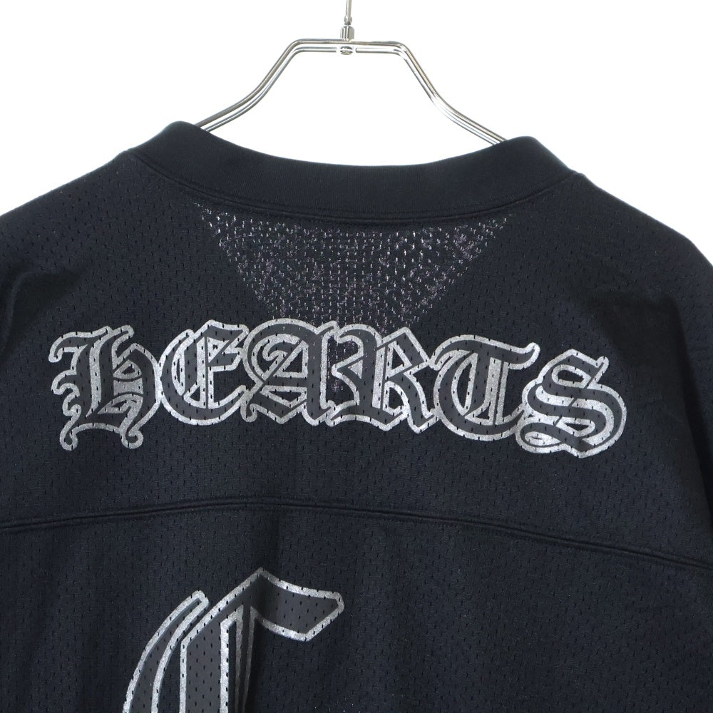 CHROME HEARTS(クロムハーツ) MESH WARM UP JERSEY メッシュ バーシティー ジャージー CHプリントメッシュ 長袖Tシャツカットソー ブラック