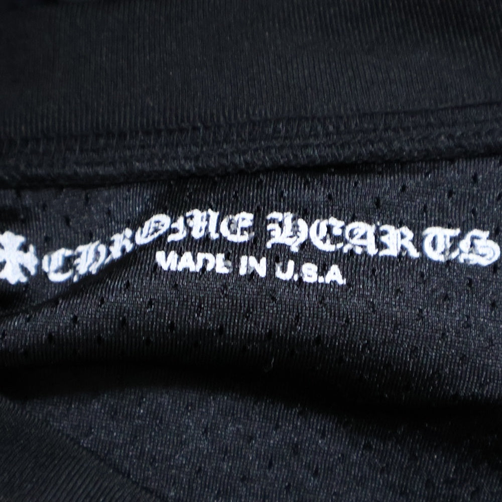 CHROME HEARTS(クロムハーツ) MESH WARM UP JERSEY メッシュ バーシティー ジャージー CHプリントメッシュ 長袖Tシャツカットソー ブラック