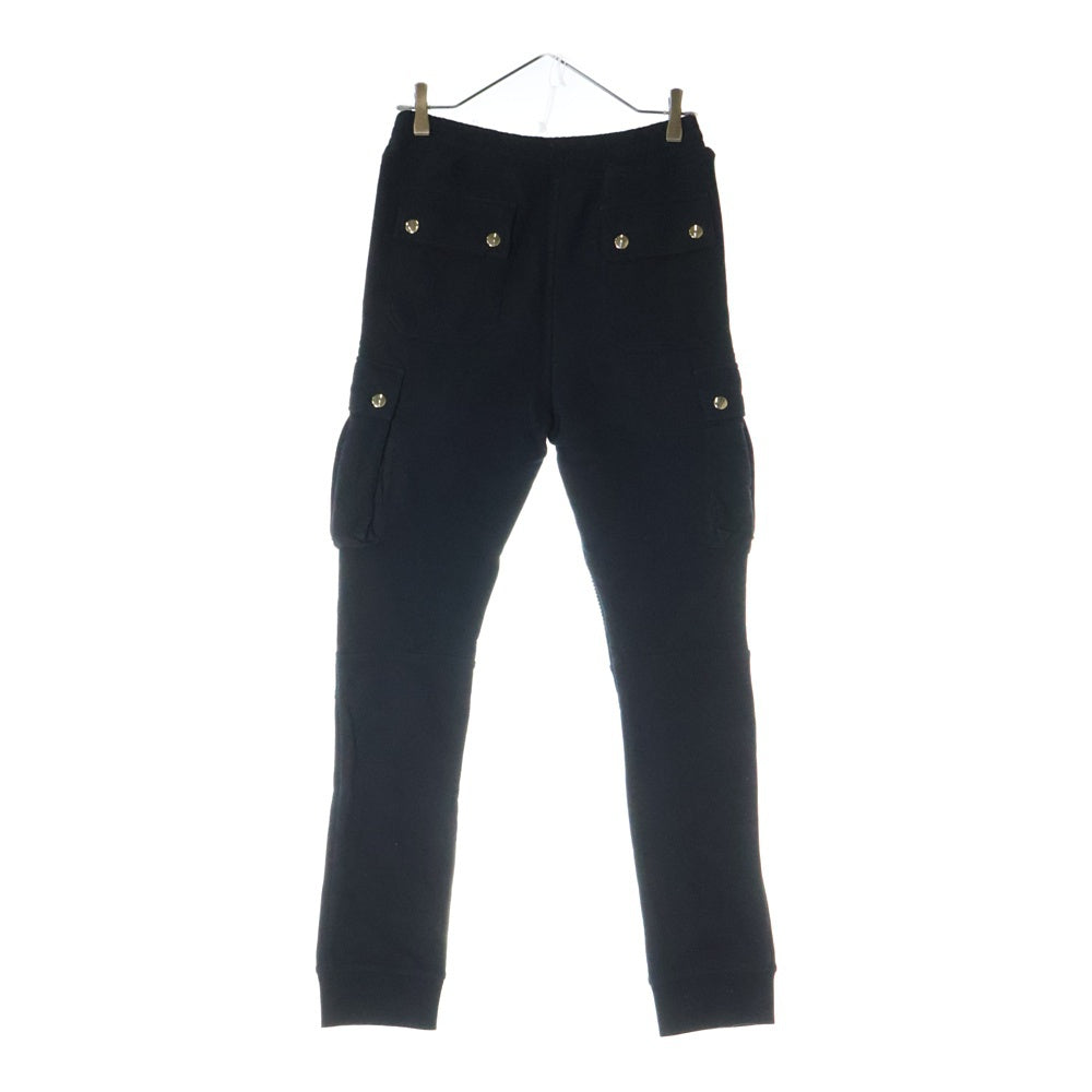 BALMAIN(バルマン) ドローコード スウェットジョガーパンツ ブラック ポケット カーゴ ブラック