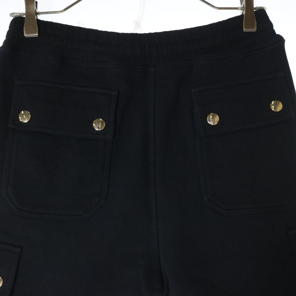 BALMAIN(バルマン) ドローコード スウェットジョガーパンツ ブラック ポケット カーゴ ブラック