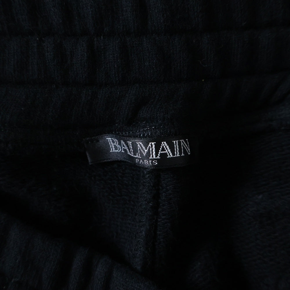 BALMAIN(バルマン) ドローコード スウェットジョガーパンツ ブラック ポケット カーゴ ブラック
