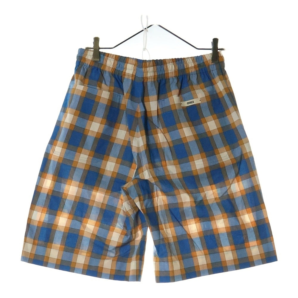 GUCCI(グッチ) チェックコットンハーフパンツ マルチカラー ショーツ 654859 ZAGCV