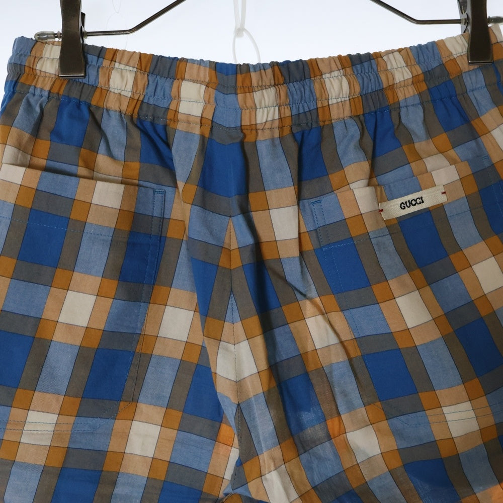 GUCCI(グッチ) チェックコットンハーフパンツ マルチカラー ショーツ 654859 ZAGCV