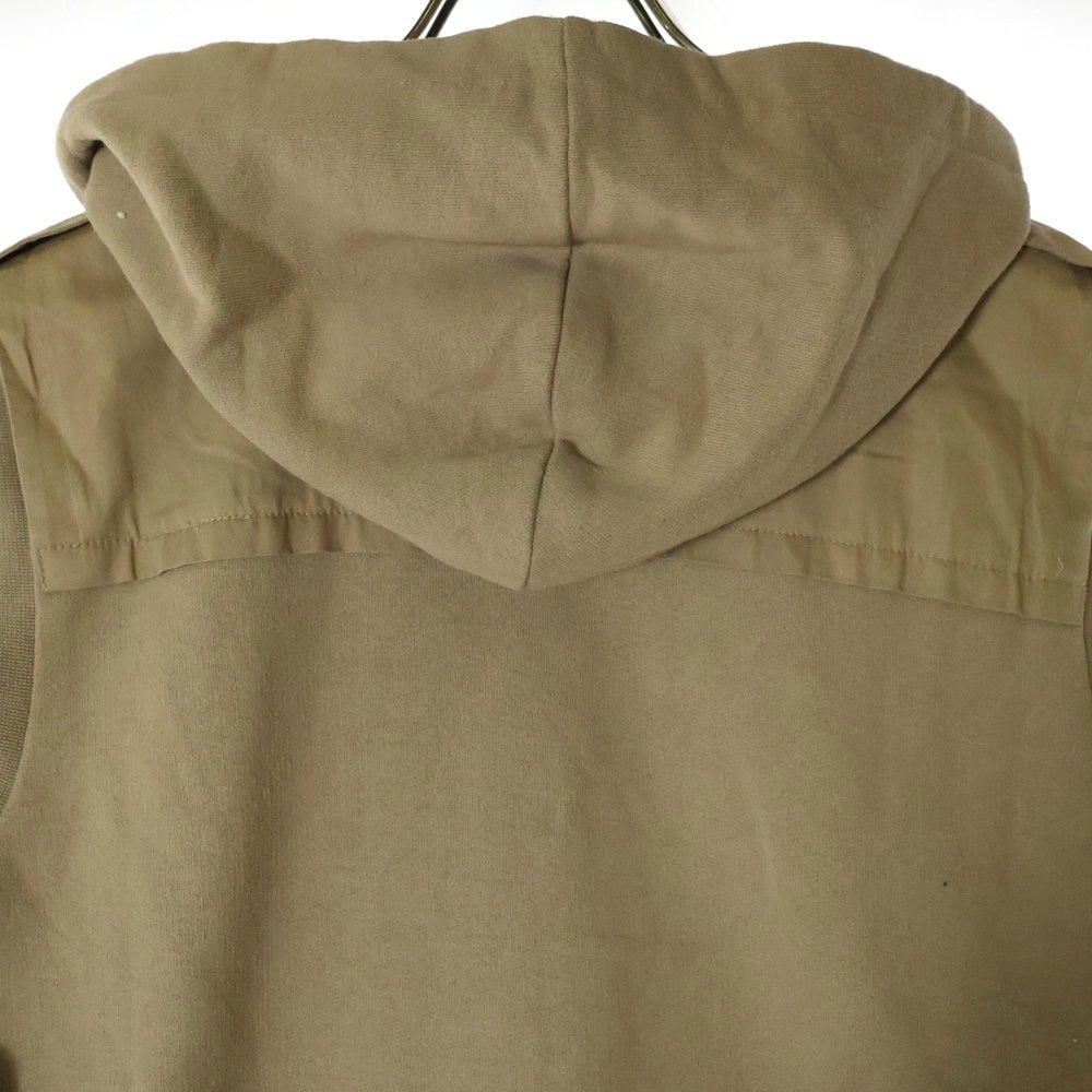 BALMAIN(バルマン) フーデッドジップアップベスト マルチポケット S6HJ820B139 ベージュ