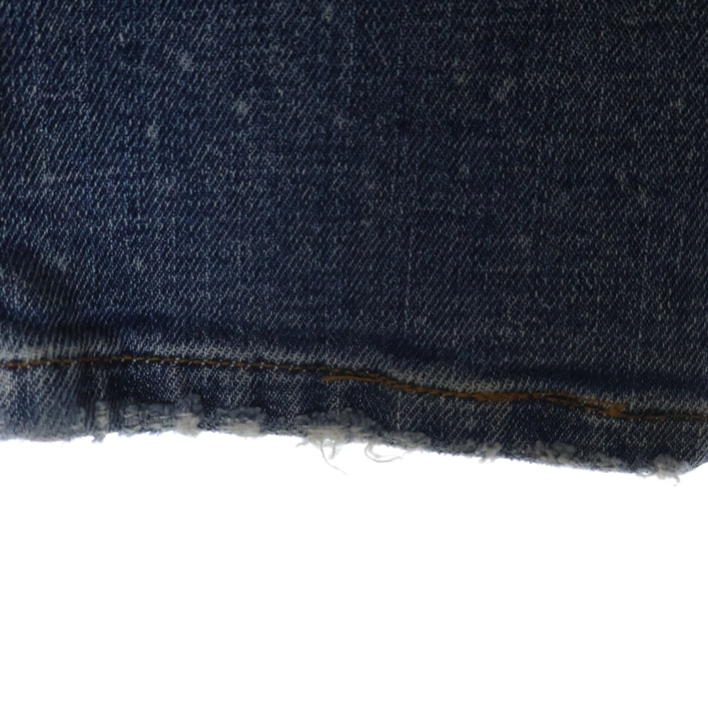 DOLCE & GABBANA(ドルチェアンドガッバーナ) DG Silver Metal Logo Pearl Pendant Jeans Pants SLIM G8EE3 メタルロゴ パールペンダント スリムジーンズ ブルー