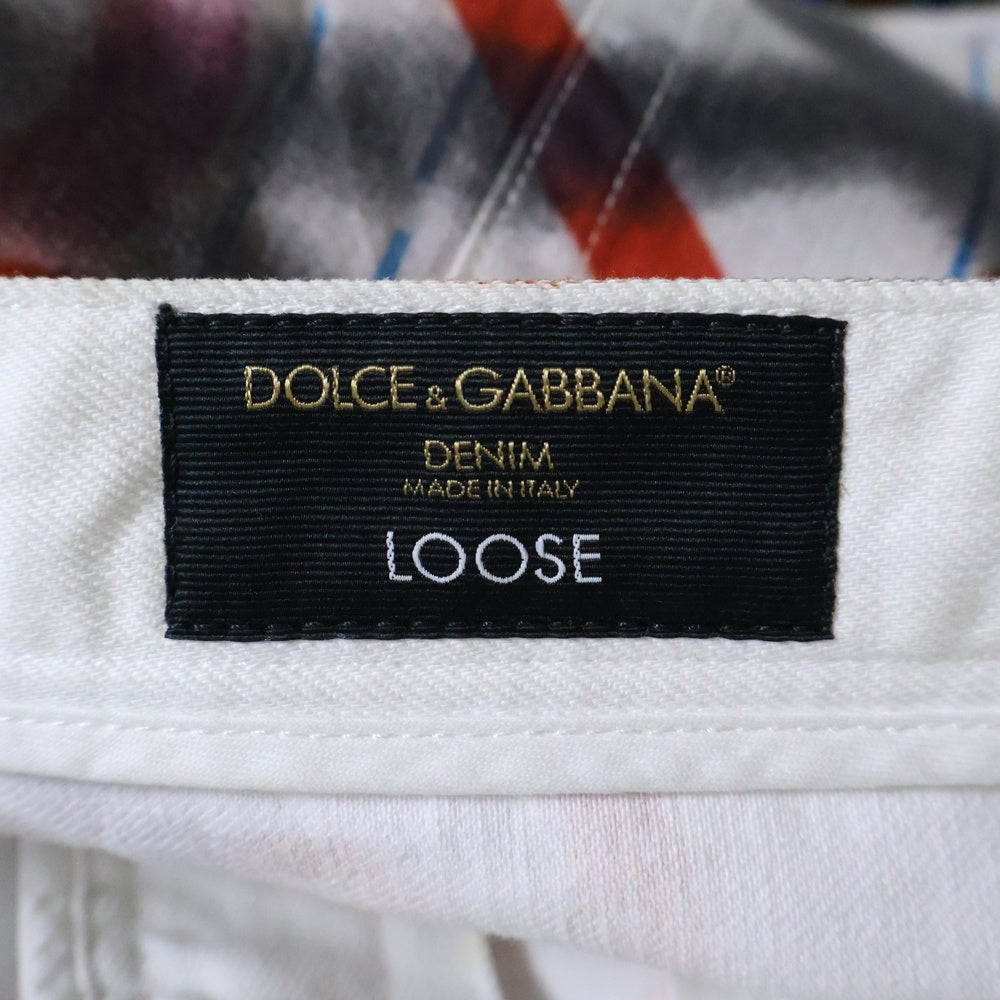 DOLCE & GABBANA(ドルチェアンドガッバーナ) SPRAY-PAINT GRAFFITI PRINT LOOSE JEANS G8GU6 総柄スプレーペイント ルーズフィットジーンズ デニムパンツ マルチカラー