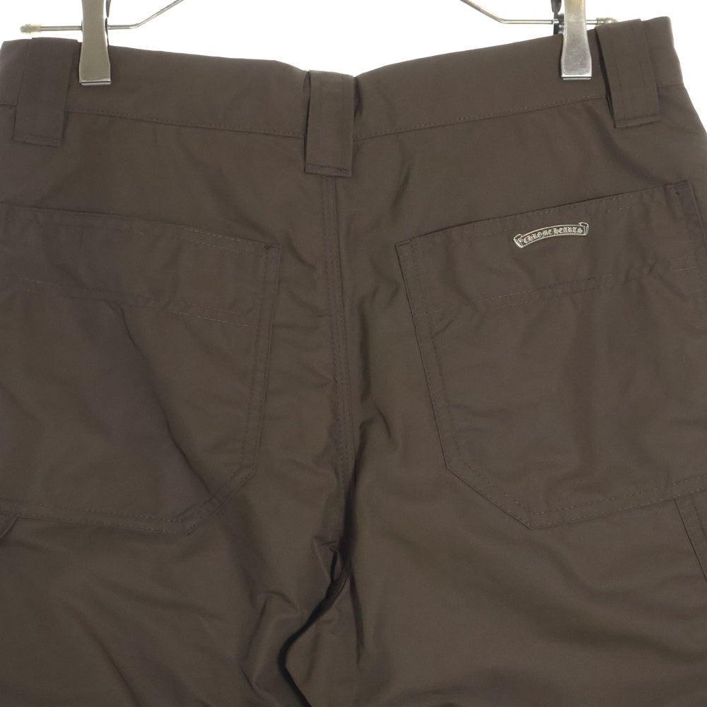 CHROME HEARTS(クロムハーツ) CARPENTER SHORTS クロスパッチ付きレザー切替ナイロンカーペンターハーフパンツ