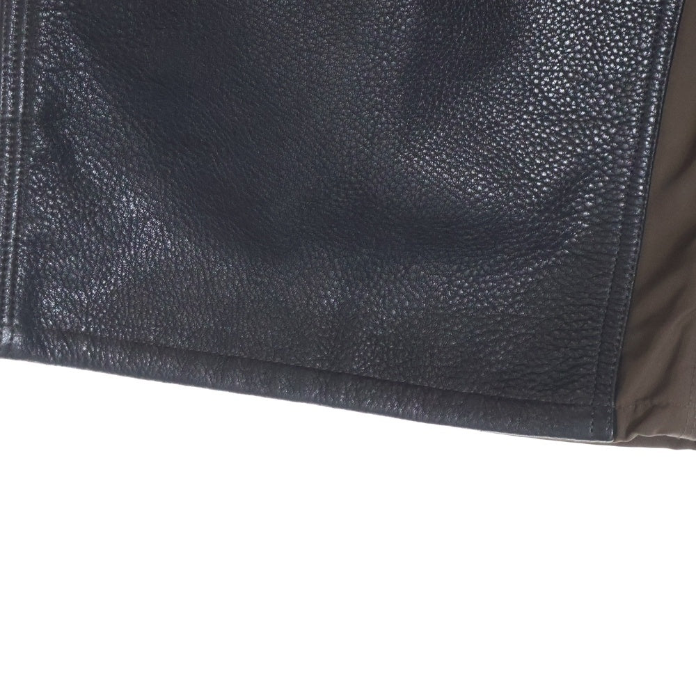 CHROME HEARTS(クロムハーツ) CARPENTER SHORTS クロスパッチ付きレザー切替ナイロンカーペンターハーフパンツ