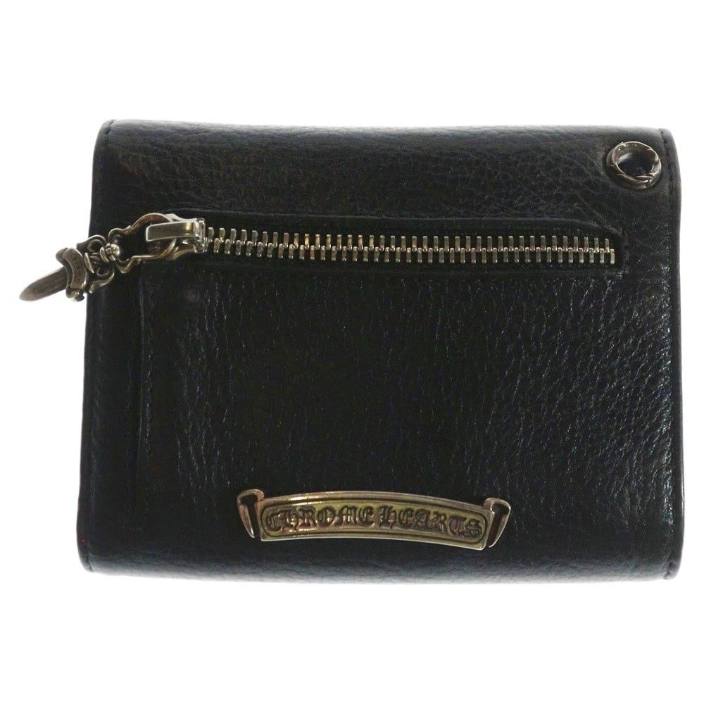 CHROME HEARTS(クロムハーツ) WAVE MINI ウェーブミニ レザーウォレット 財布 ブラック BCA373