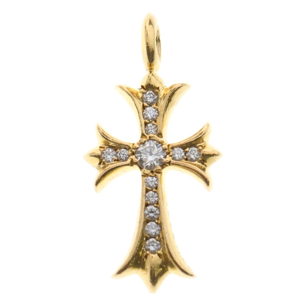 CHROME HEARTS(クロムハーツ) 22K TNY CRSF P/DIA タイニーファットクロス PAVEダイヤ ペンダントトップ ゴールド BCA033