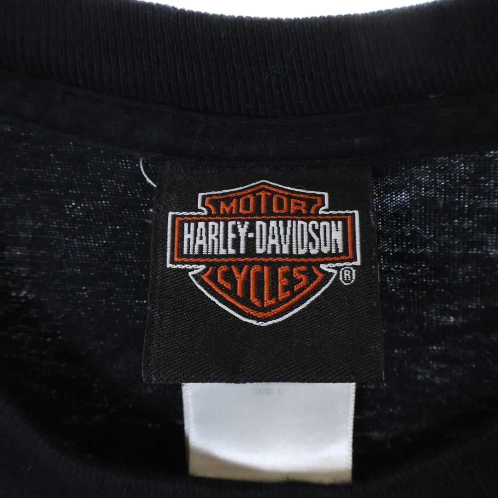 HARLEY DAVIDSON(ハーレーダビッドソン) 12s pumpkin skull tee パンプキンプリント 半袖クルーネックTシャツ ブラック