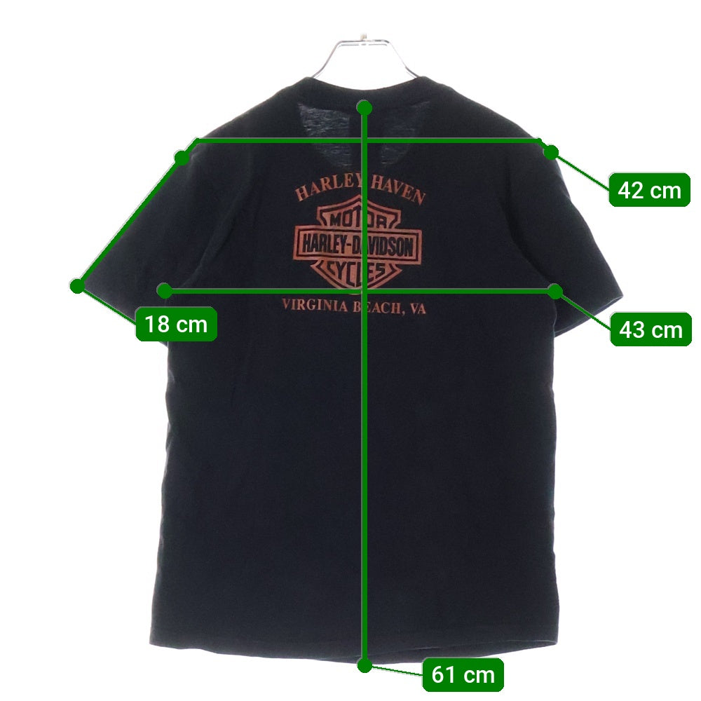 HARLEY DAVIDSON(ハーレーダビッドソン) 12s pumpkin skull tee パンプキンプリント 半袖クルーネックTシャツ ブラック