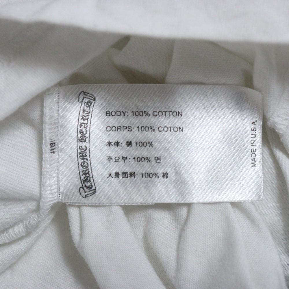 CHROME HEARTS(クロムハーツ) CH LOVE YOU NECK LOGO POCKET TEE ラブユー ネックロゴ 半袖Tシャツ ポケットT ホワイト