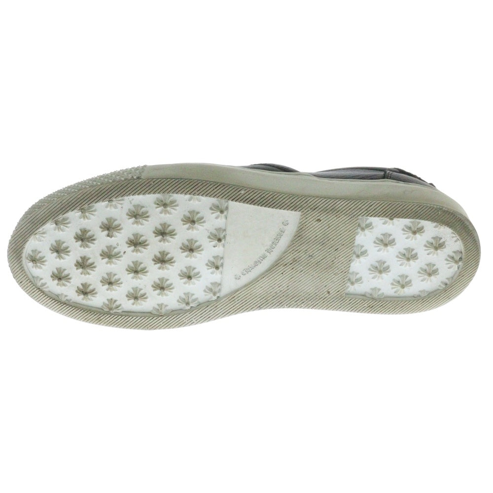 CHROME HEARTS(クロムハーツ) SLIP ON BLK CALF スリッポン CHプラスレザーパッチダガー付レザースニーカー ブラック