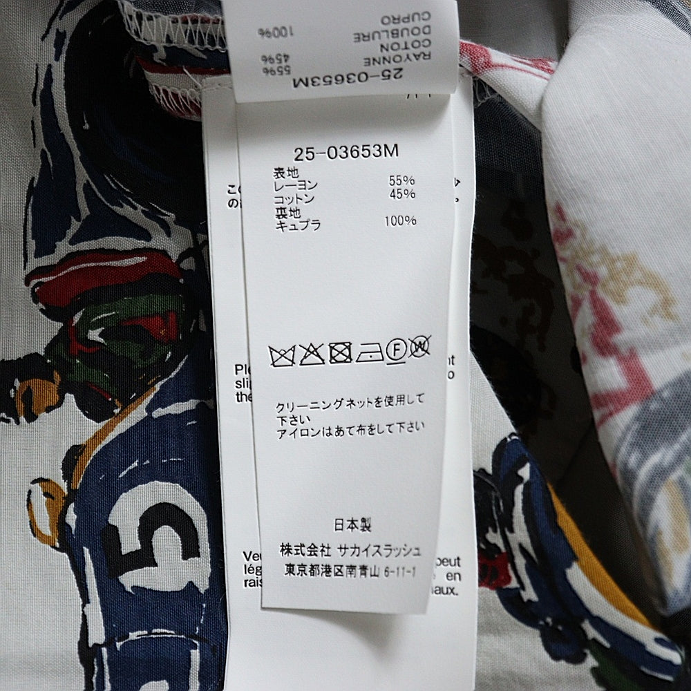 Sacai(サカイ) 25SS Car Race Tropical Print Shirt アロハシャツ 半袖開襟シャツ マルチカラー 25-03653M