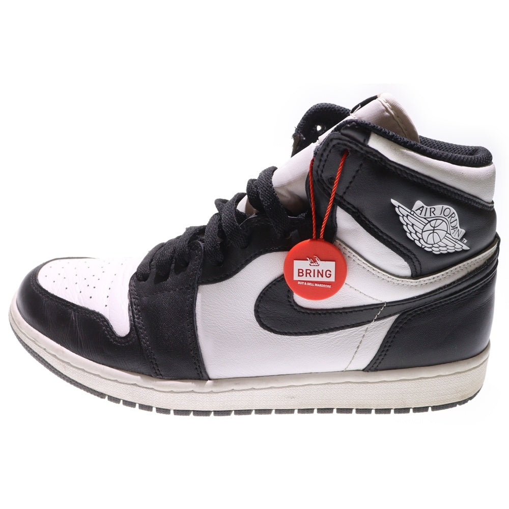 NIKE(ナイキ) AIR JORDAN 1 RETRO HIGH OG BLACK&WHITE エアジョーダン1ブラック&ホワイト ハイカットスニーカー US9.5/27.5cm 555088-010