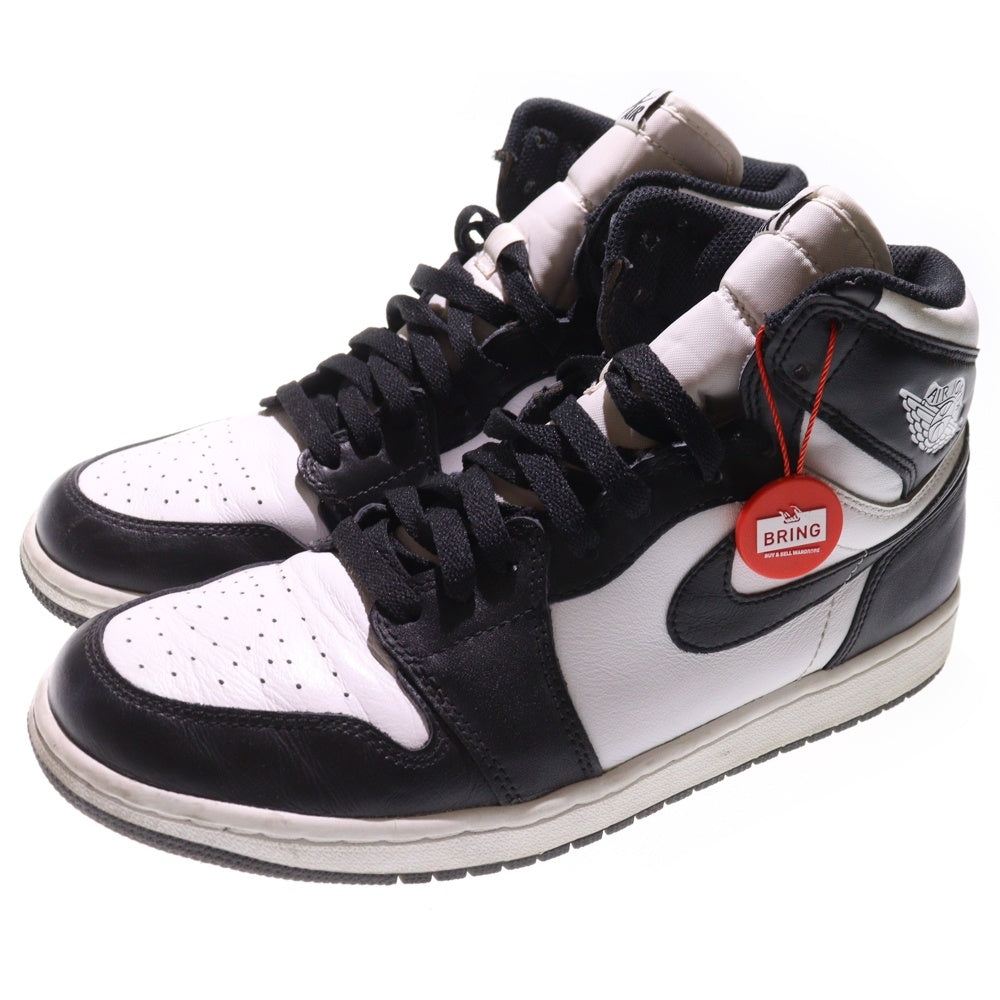NIKE(ナイキ) AIR JORDAN 1 RETRO HIGH OG BLACK&WHITE エアジョーダン1ブラック&ホワイト ハイカットスニーカー US9.5/27.5cm 555088-010