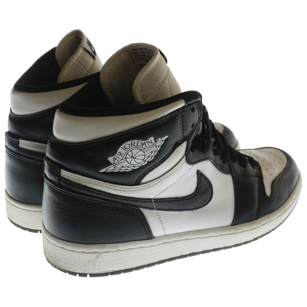 NIKE(ナイキ) AIR JORDAN 1 RETRO HIGH OG BLACK&WHITE エアジョーダン1ブラック&ホワイト ハイカットスニーカー US9.5/27.5cm 555088-010
