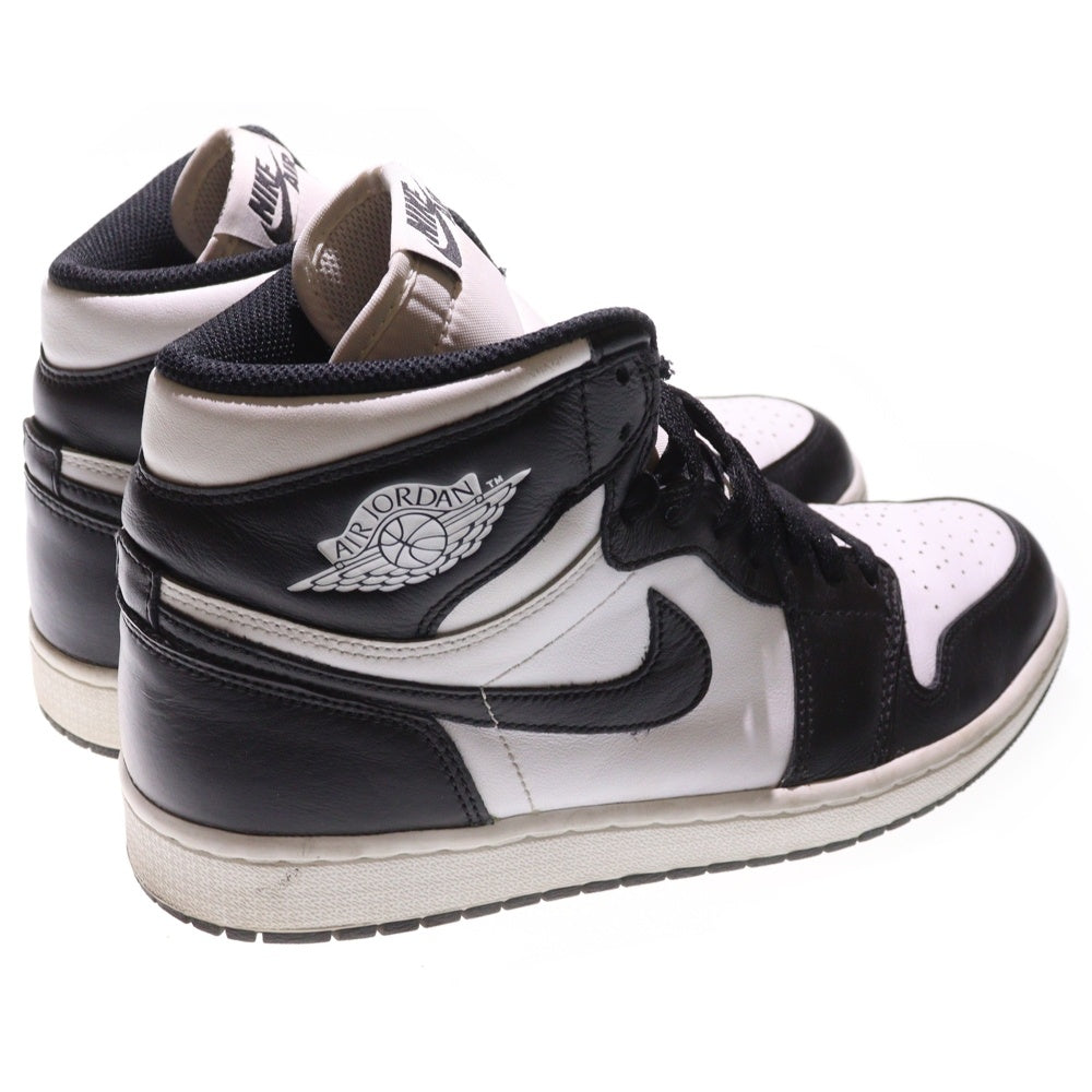 NIKE(ナイキ) AIR JORDAN 1 RETRO HIGH OG BLACK&WHITE エアジョーダン1ブラック&ホワイト ハイカットスニーカー US9.5/27.5cm 555088-010