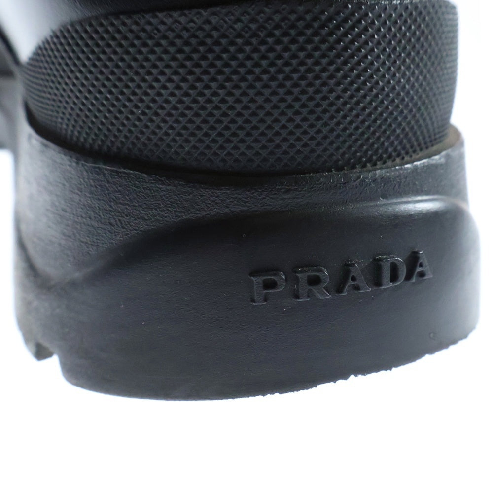 PRADA(プラダ) ショートブーツ ベルクロ レザーシューズ ブラック 901