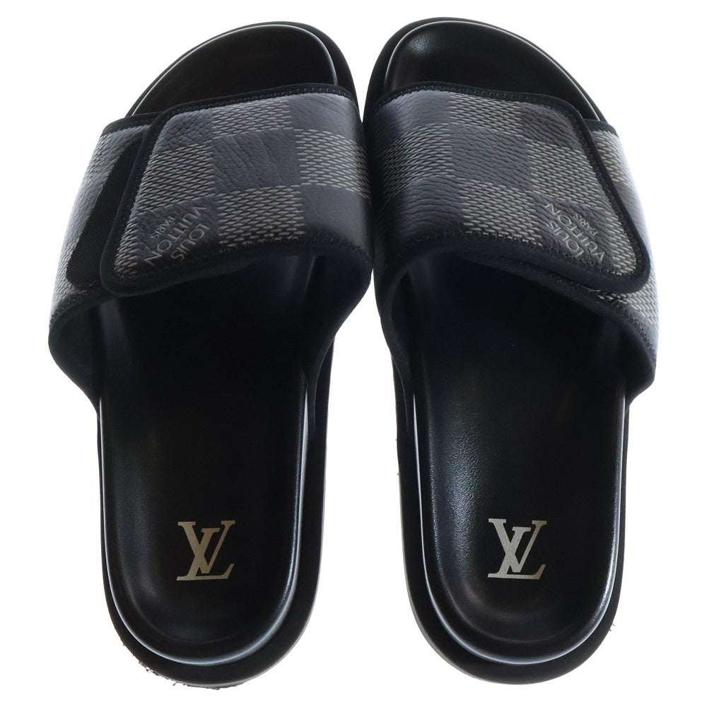 LOUIS VUITTON(ルイヴィトン) オアシス ダミエ柄 ローカット レザー サンダル FD0272 ブラック