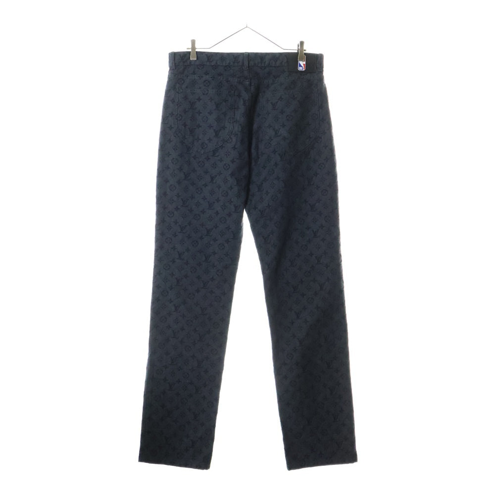 LOUIS VUITTON(ルイヴィトン) ×NBA MONOGRAM DENIM PANTS ×エヌービーエー モノグラムデニムパンツ ブラック