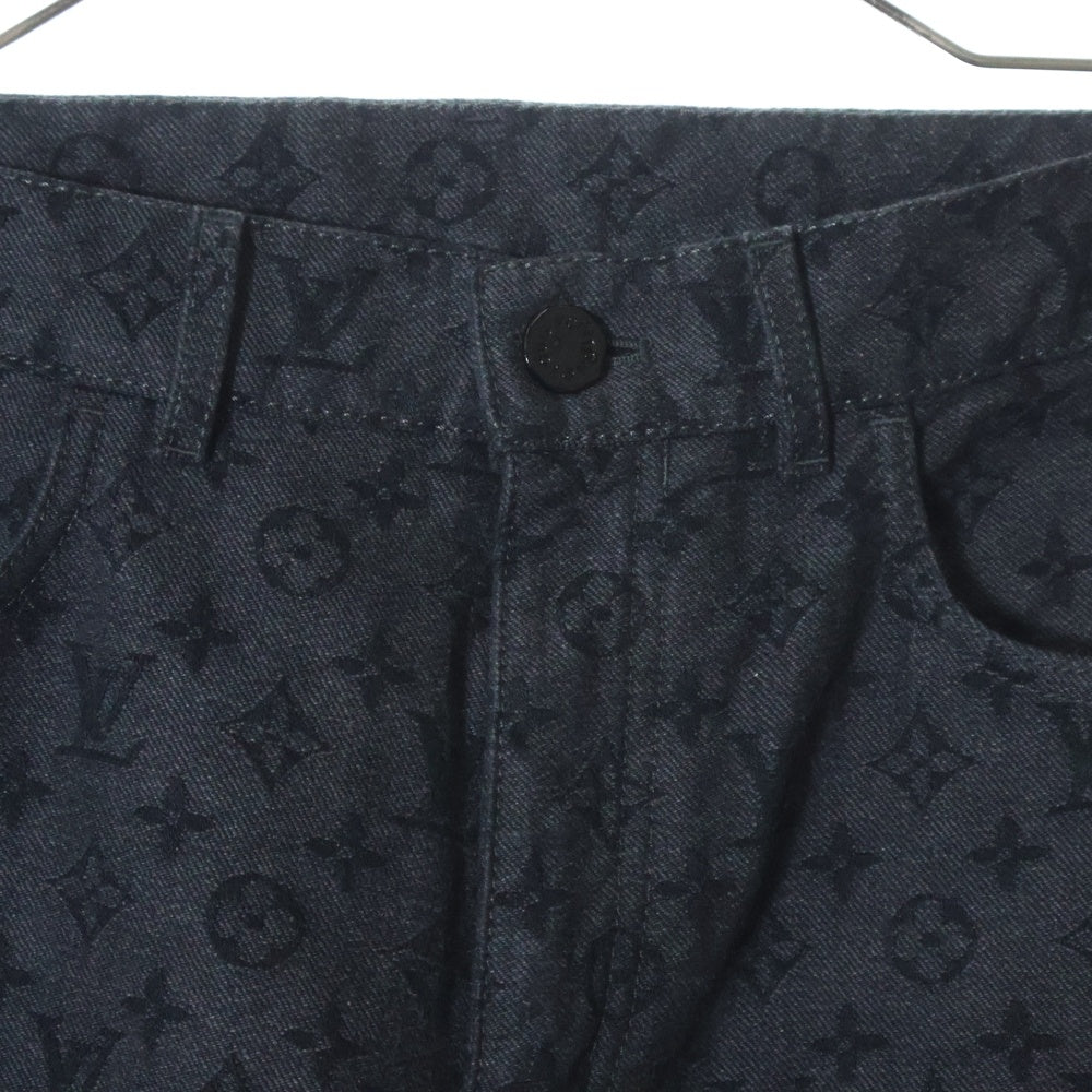 LOUIS VUITTON(ルイヴィトン) ×NBA MONOGRAM DENIM PANTS ×エヌービーエー モノグラムデニムパンツ ブラック