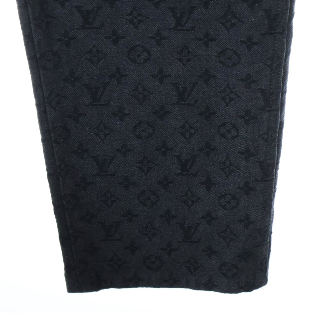 LOUIS VUITTON(ルイヴィトン) ×NBA MONOGRAM DENIM PANTS ×エヌービーエー モノグラムデニムパンツ ブラック