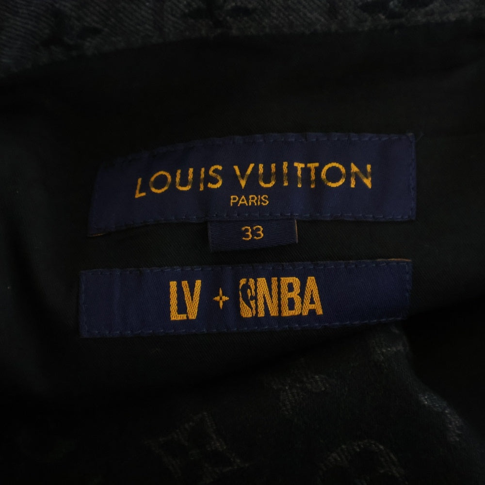 LOUIS VUITTON(ルイヴィトン) ×NBA MONOGRAM DENIM PANTS ×エヌービーエー モノグラムデニムパンツ ブラック