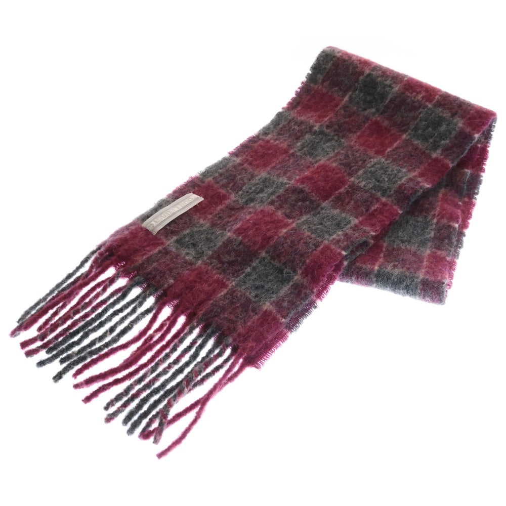 OUR LEGACY(アワーレガシー) 24AW ESTATE SCARF PINK FUZZY ALPACA CHECK アルパカチェックマフラー A4248EPG ピンク