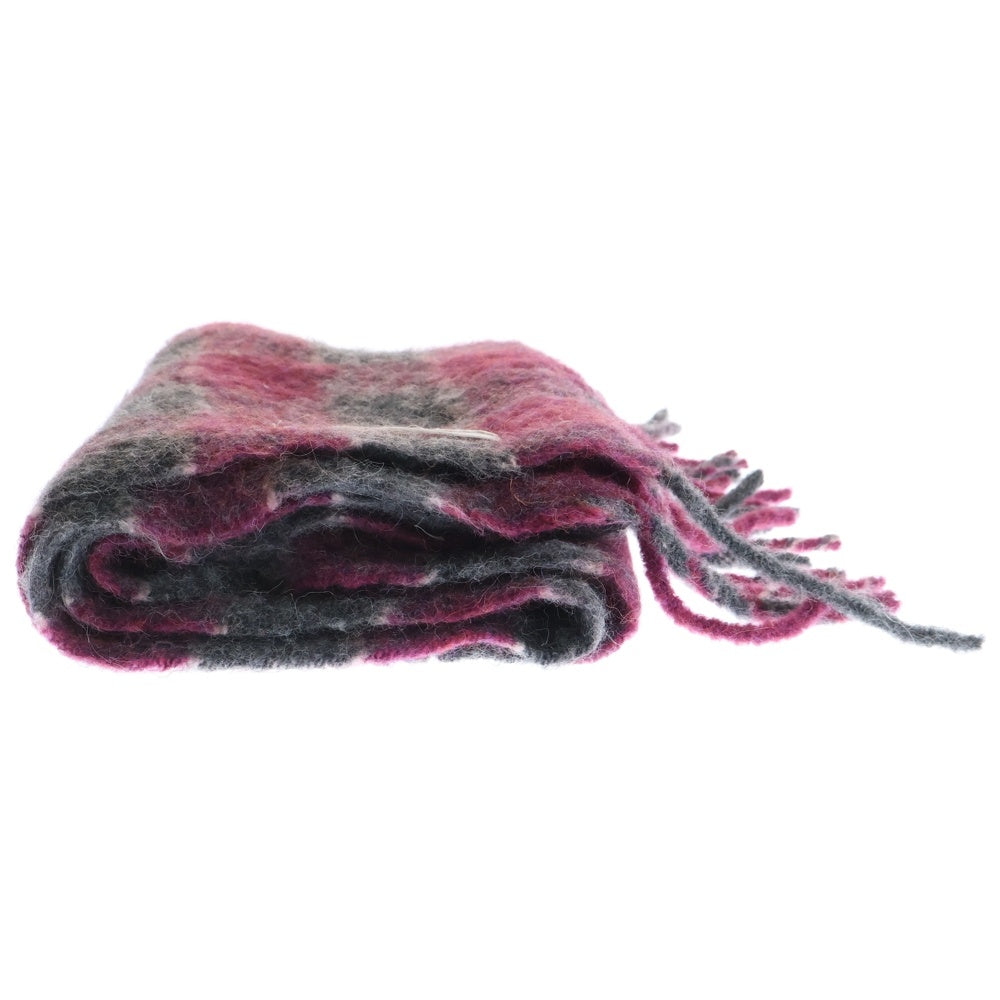 OUR LEGACY(アワーレガシー) 24AW ESTATE SCARF PINK FUZZY ALPACA CHECK アルパカチェックマフラー A4248EPG ピンク