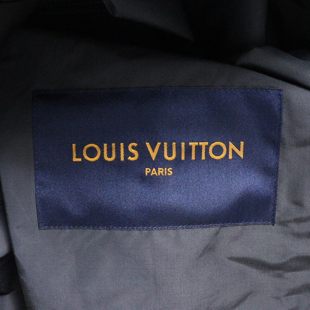 LOUIS VUITTON(ルイヴィトン) MIXED LEATHER ジップアップブルゾン 切替レザー ジャケット ブラック