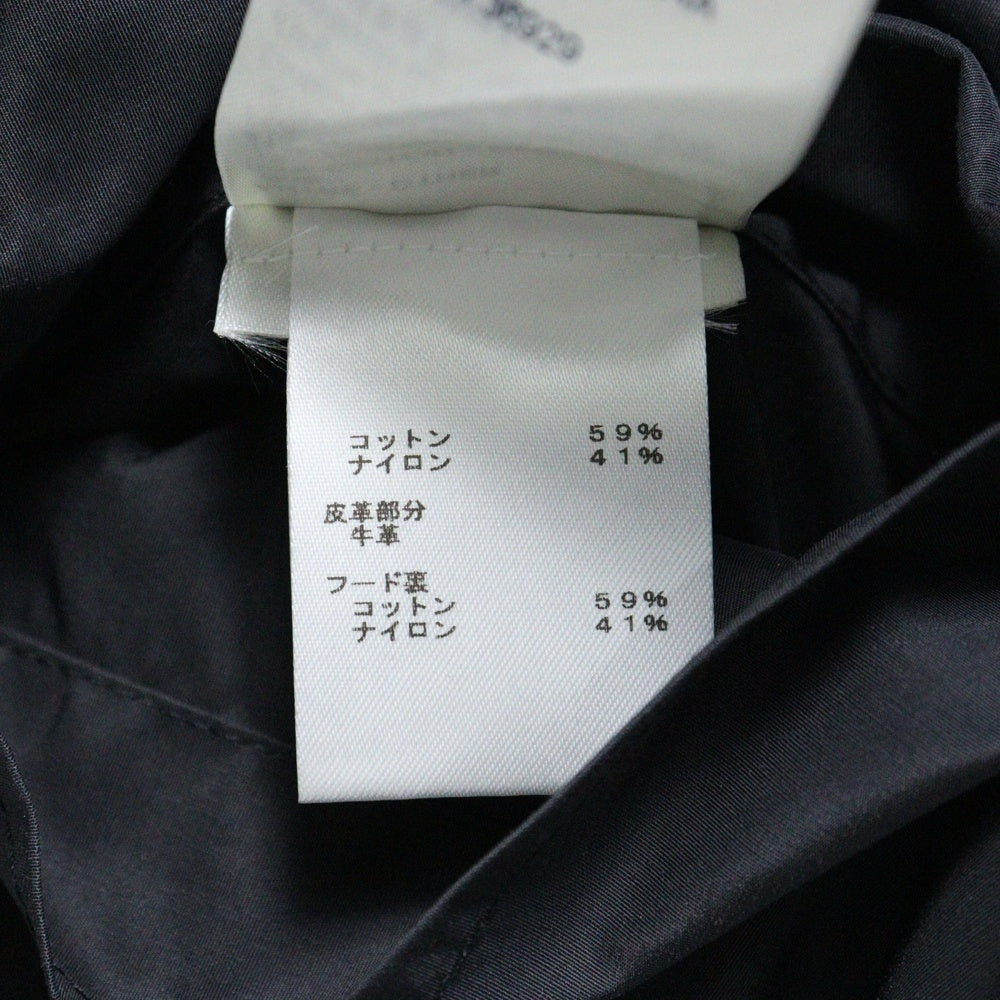 LOUIS VUITTON(ルイヴィトン) MIXED LEATHER ジップアップブルゾン 切替レザー ジャケット ブラック