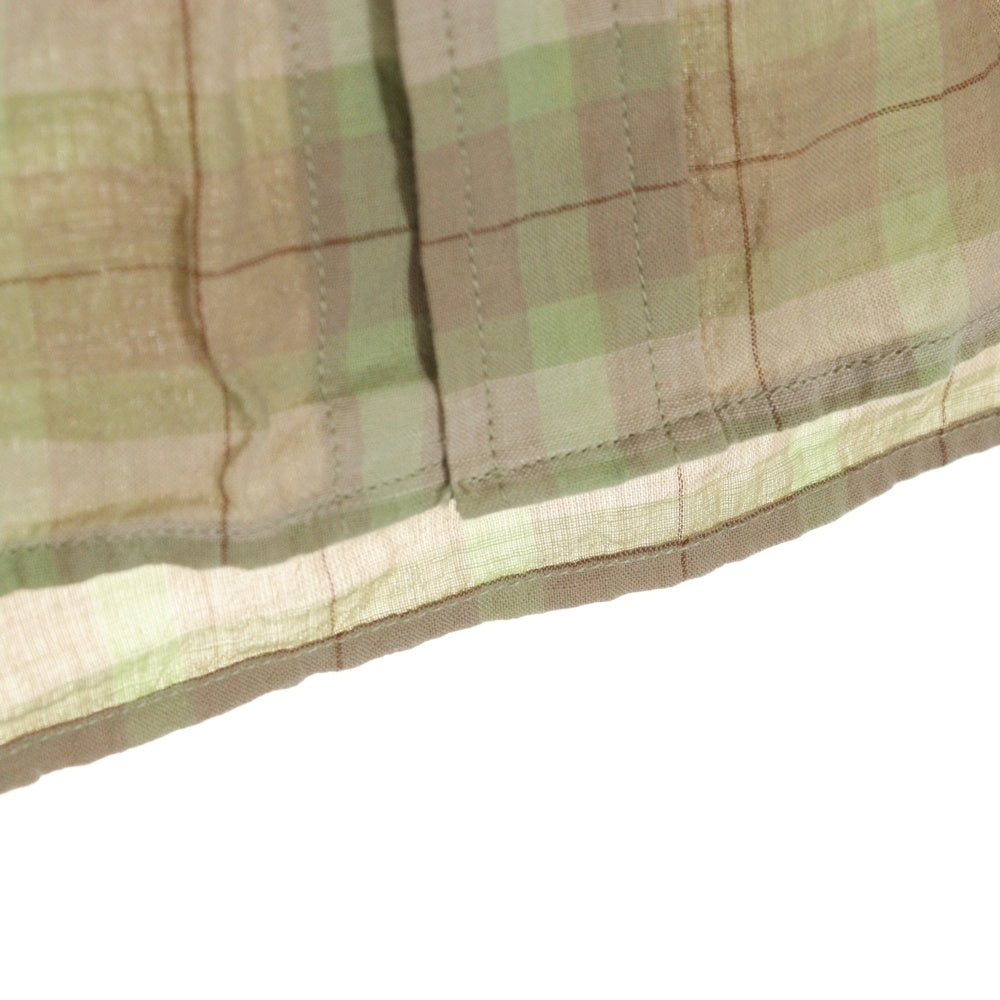 A BATHING APE(アベイシングエイプ) ×SEAN WOTHERSPOON EMBROIDERY CHECK SHIRT 001SHK231903C ×ショーンウェザスプーン エンブロイダリー チェックシャツ 長袖 ベージュ