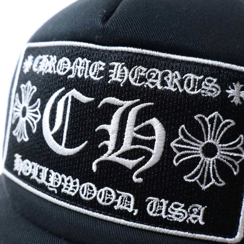 CHROME HEARTS(クロムハーツ) TRUCKER CAP CHパッチメッシュトラッカーキャップ クロスボール付 帽子 ブラック