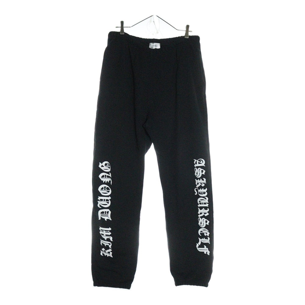 ASKYURSELF(アスクユアセルフ) ロゴプリント 裏起毛 スウェットパンツ