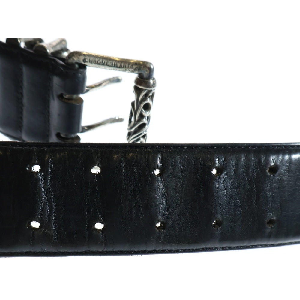 CHROME HEARTS(クロムハーツ) DOUBLE ROLLER ダブルピン ローラーベルト ブラック/シルバー