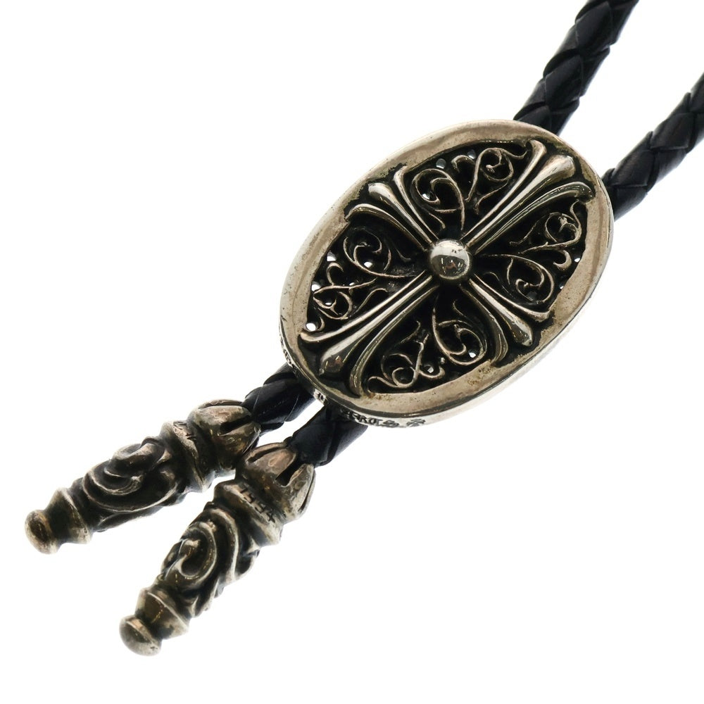 CHROME HEARTS(クロムハーツ) BOLOTIE OVALTINY タイニークラシックループタイ レザーネックレス シルバー