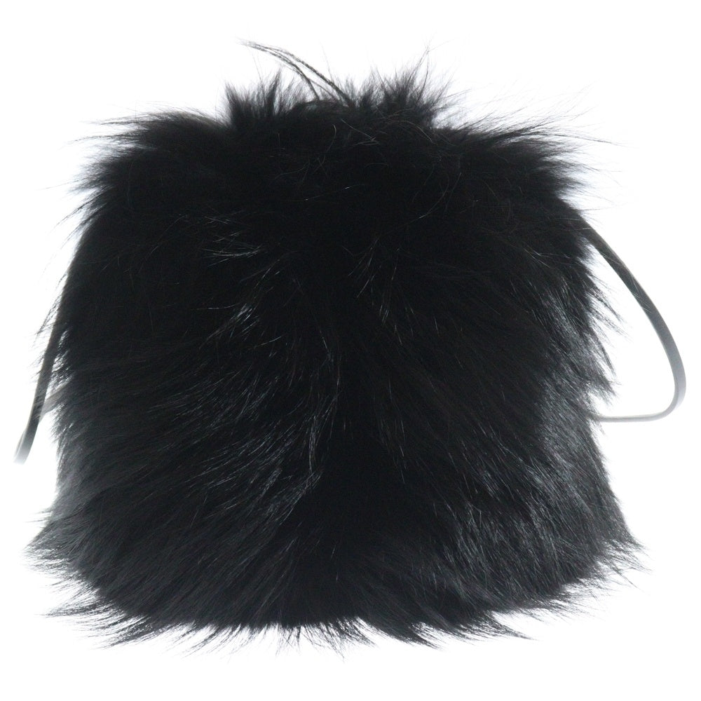 Rick Owens(リックオウエンス) Palais Royal Fox Fur Bag ロイヤル ショルダーバッグ ブラック