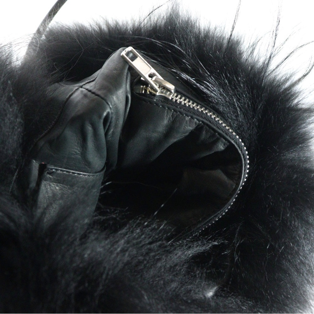 Rick Owens(リックオウエンス) Palais Royal Fox Fur Bag ロイヤル ショルダーバッグ ブラック