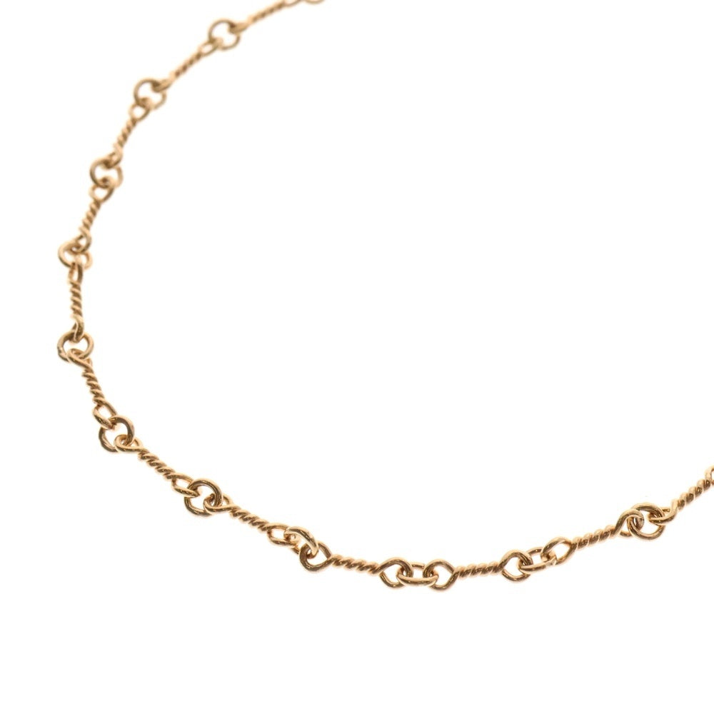 CHROME HEARTS(クロムハーツ) 22K NECKCHAIN T18 ツイストチェーンネックレス 18inch ゴールド BCA014