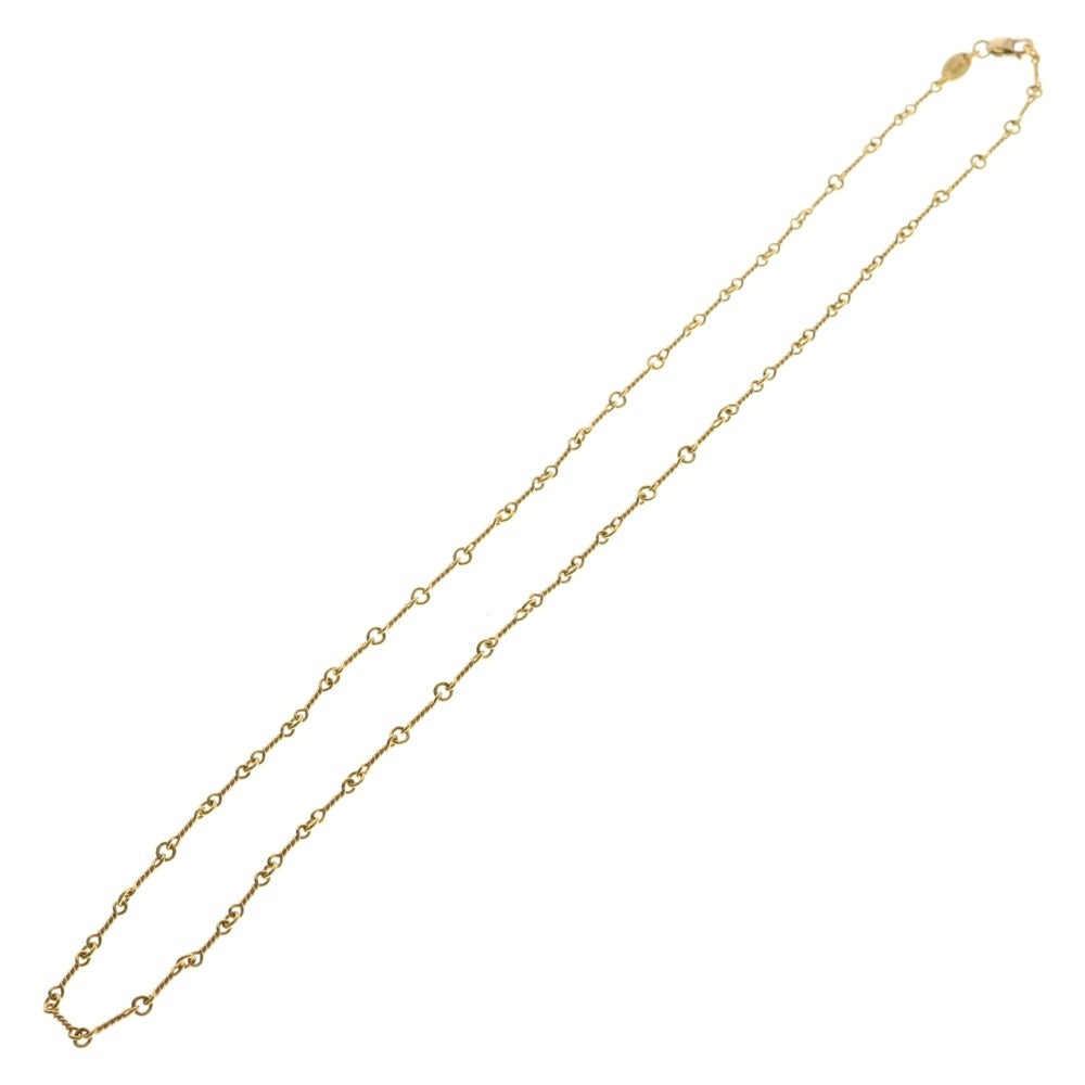 CHROME HEARTS(クロムハーツ) 22K NECKCHAIN T18 ツイストチェーンネックレス 18inch ゴールド BCA014