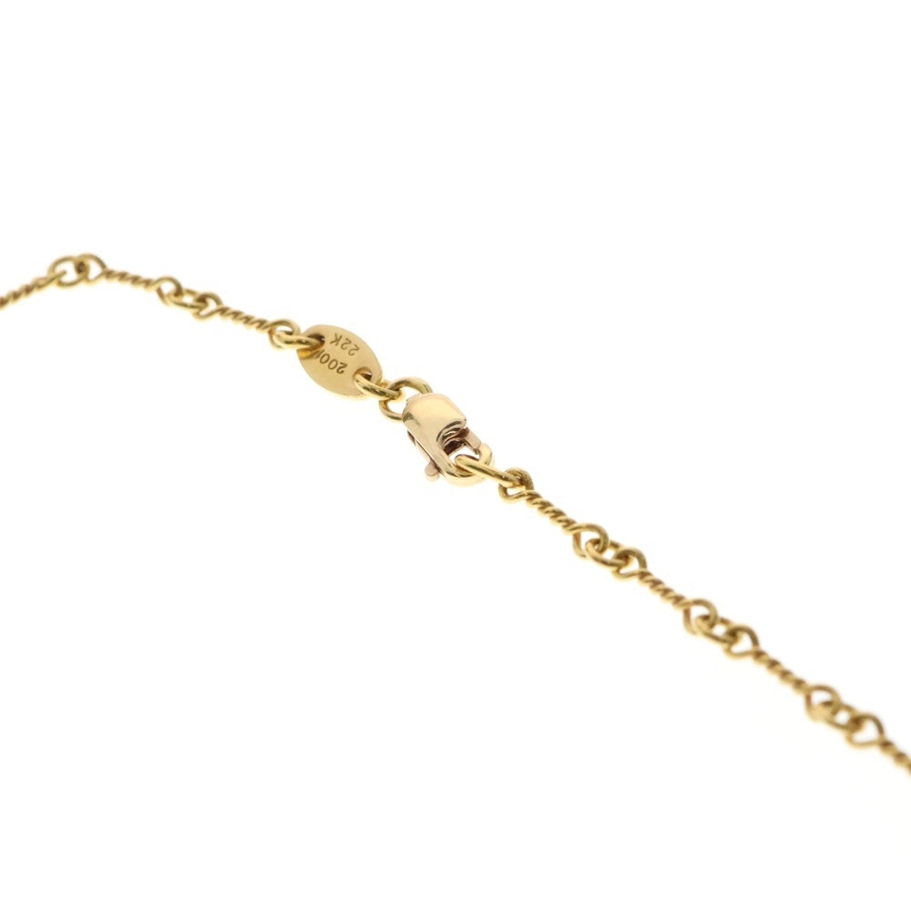 CHROME HEARTS(クロムハーツ) 22K NECKCHAIN T18 ツイストチェーンネックレス 18inch ゴールド BCA014