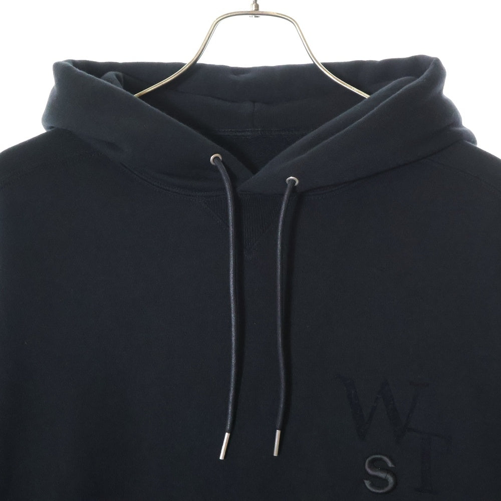 Sacai(サカイ) 25SS ×WTAPS Flock Print Hoodie ×ダブルタップス フロックプリント プルオーバーフーディ 25-0925S ブラック