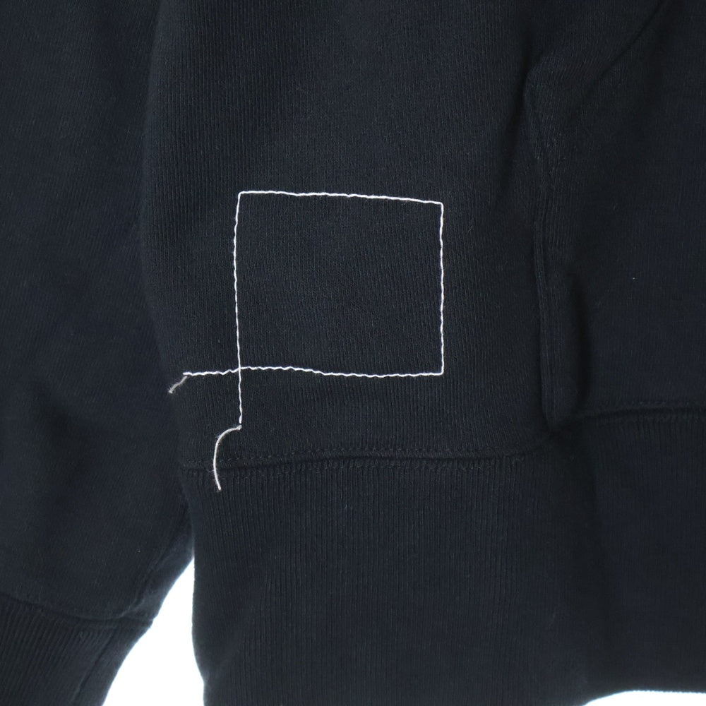 Sacai(サカイ) 25SS ×WTAPS Flock Print Hoodie ×ダブルタップス フロックプリント プルオーバーフーディ 25-0925S ブラック